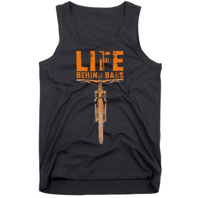Mountain Bike Life Behind Bars Funny Biking Tank Top