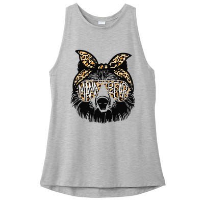 Mama Bear Leopard Bandana Sunglasses Mother's Day Gift Ladies PosiCharge Tri-Blend Wicking Tank