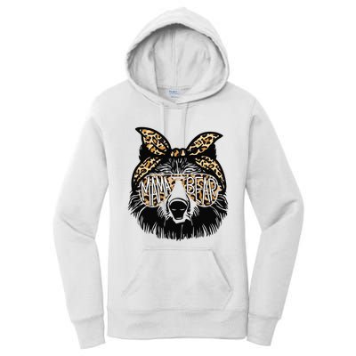 Mama Bear Leopard Bandana Sunglasses Mother's Day Gift Women's Pullover Hoodie