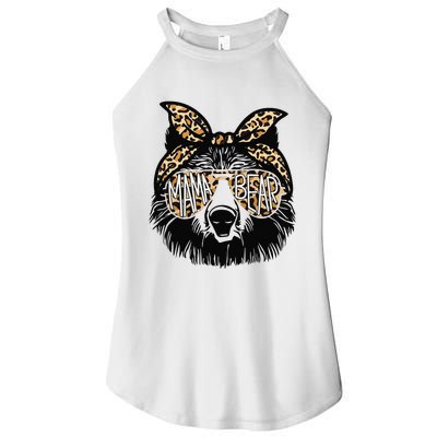 Mama Bear Leopard Bandana Sunglasses Mother's Day Gift Women’s Perfect Tri Rocker Tank