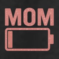Mom Battery Level 7 Panel Mesh Trucker Snapback Hat
