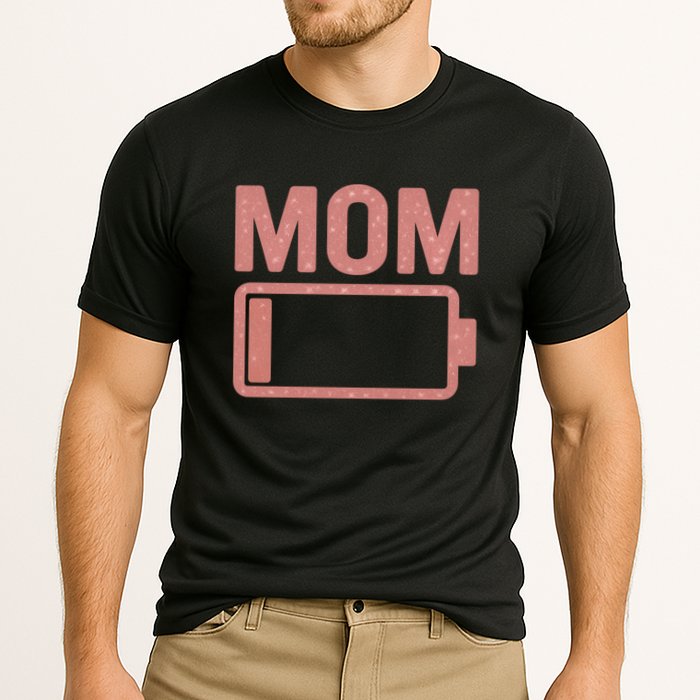 Mom Battery Level Cooling Performance Crew T-Shirt