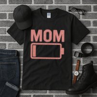 Mom Battery Level Tall T-Shirt
