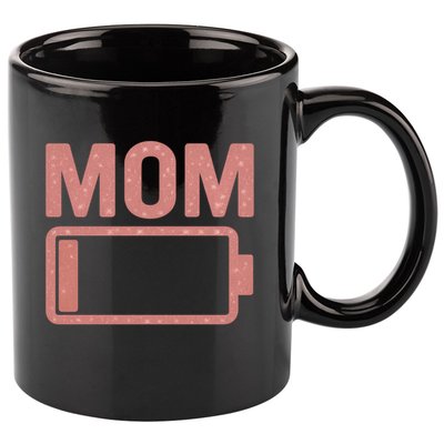 Mom Battery Level 11oz C Handle Ceramic Mug