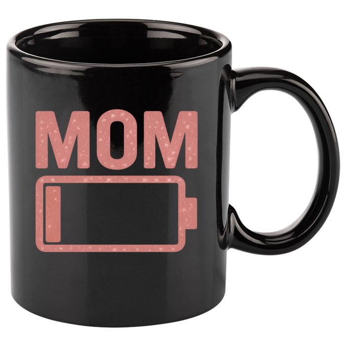 Mom Battery Level 11oz C Handle Ceramic Mug
