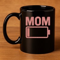 Mom Battery Level 11oz C Handle Ceramic Mug