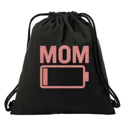 Mom Battery Level Drawstring Bag