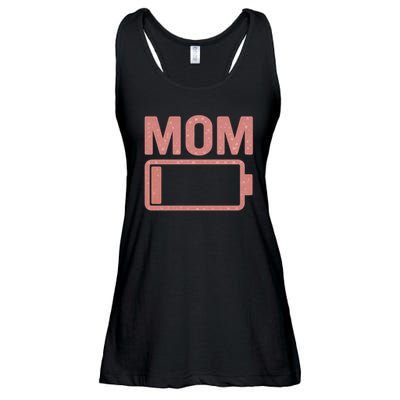 Mom Battery Level Ladies Essential Flowy Tank