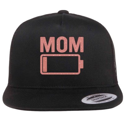 Mom Battery Level Flat Bill Trucker Hat