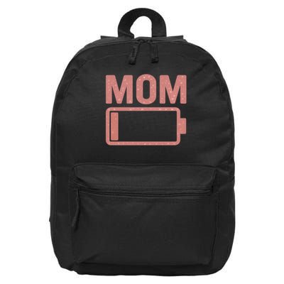 Mom Battery Level 16 in Basic Backpack