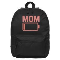 Mom Battery Level 16 in Basic Backpack