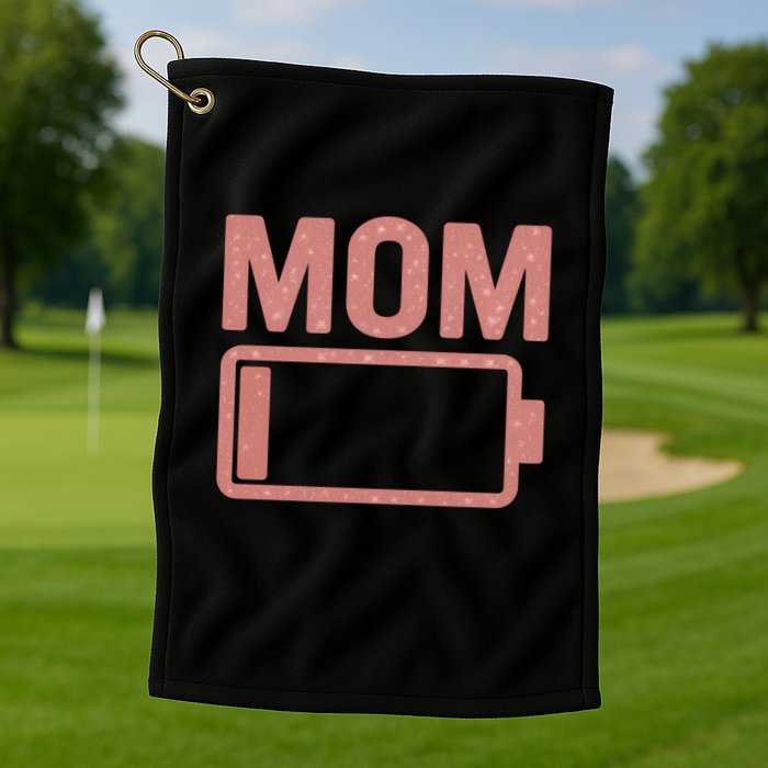 Mom Battery Level Golf Towel