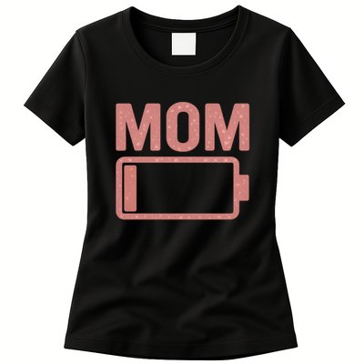 Mom Battery Level Womens T-Shirt