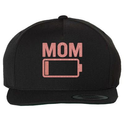 Mom Battery Level Wool Snapback Cap