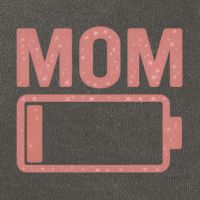 Mom Battery Level Cotton Canvas Backpack
