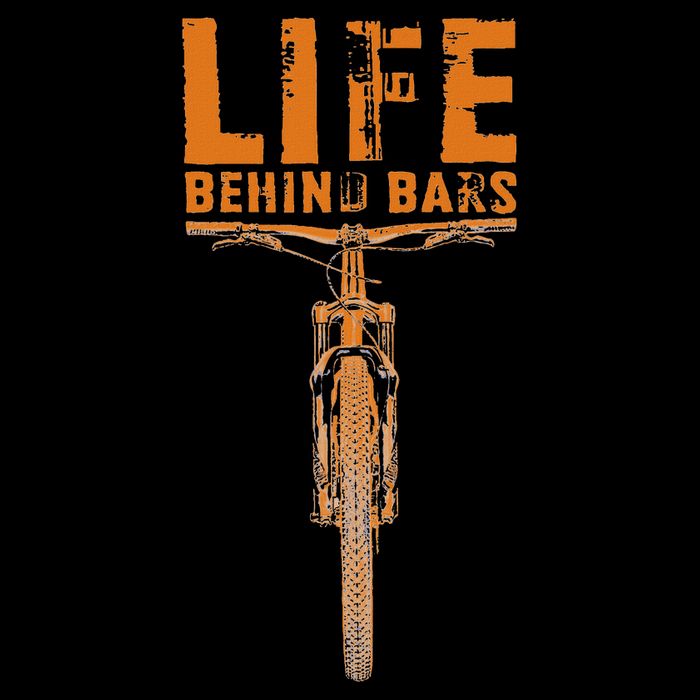 Mountain Bike Life Behind Bars Funny Biking Drawstring Bag