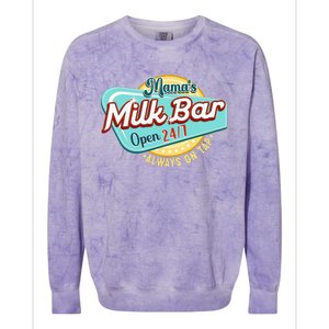 Mamas Boobery Milkshake Breast Milk Bar I Breastfeeding Colorblast Crewneck Sweatshirt