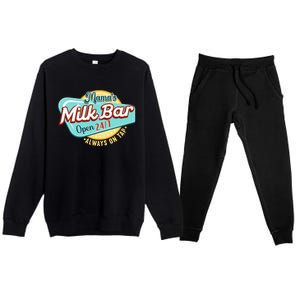 Mamas Boobery Milkshake Breast Milk Bar I Breastfeeding Premium Crewneck Sweatsuit Set