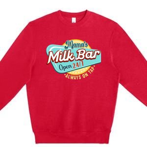 Mamas Boobery Milkshake Breast Milk Bar I Breastfeeding Premium Crewneck Sweatshirt