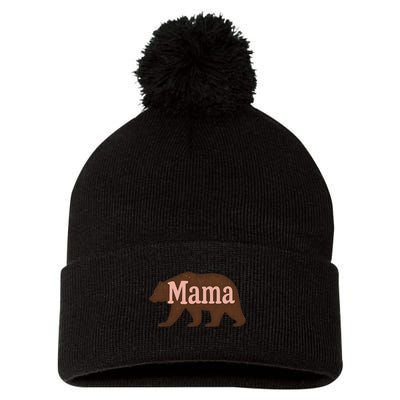Mama Bear Pom Pom 12in Knit Beanie