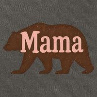 Mama Bear Cotton Canvas Backpack