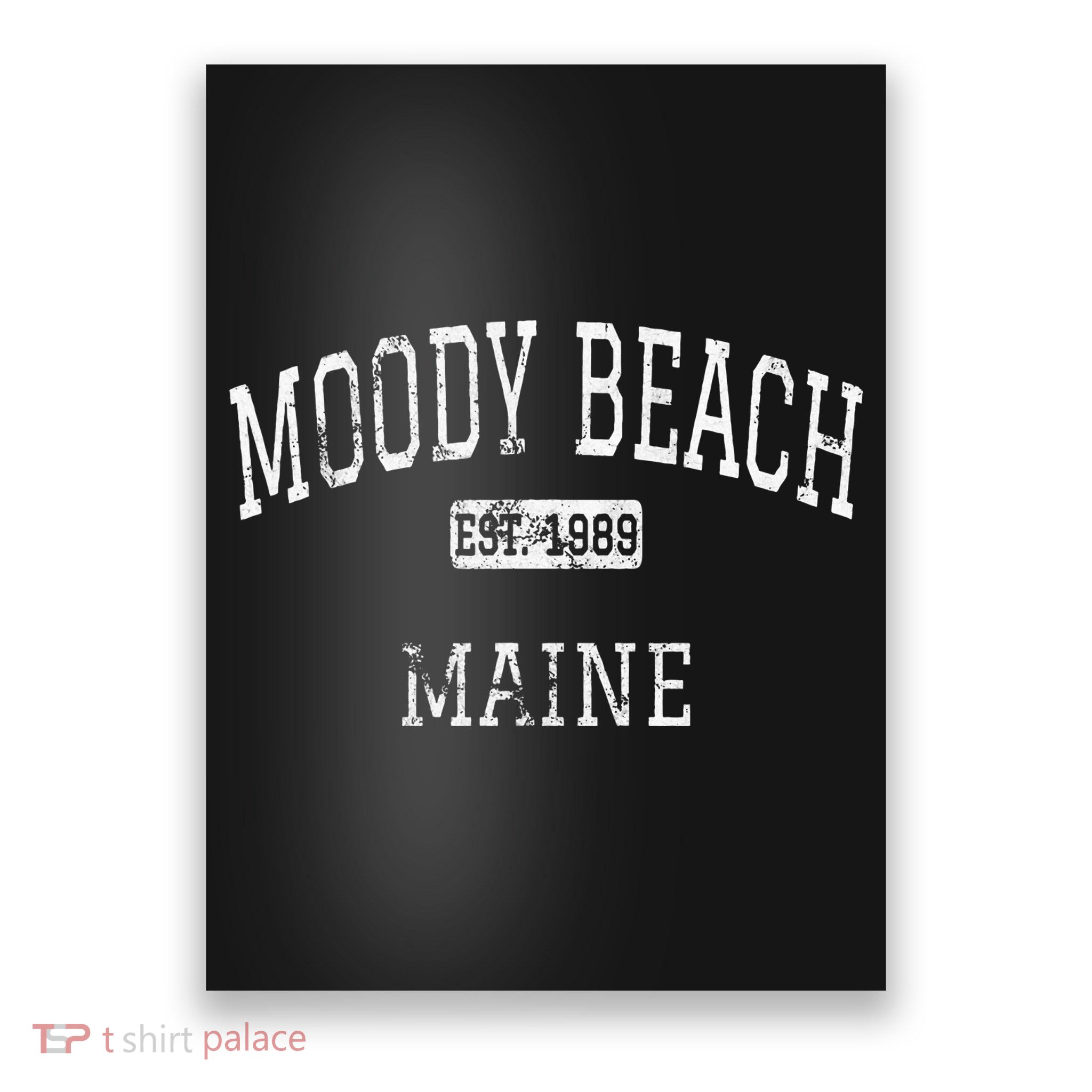 Moody Beach Maine Me Vintage Poster