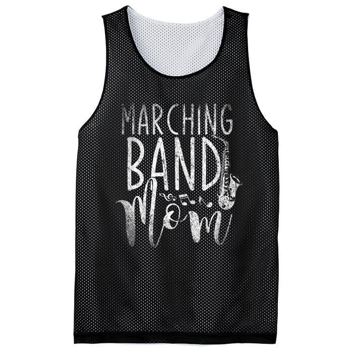 Marching Band Mom Funny Saxophonist Gift Saxophone Mesh Reversible Basketball Jersey Tank