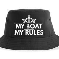 My Boat My Rules Funny Captain Gift Sustainable Bucket Hat