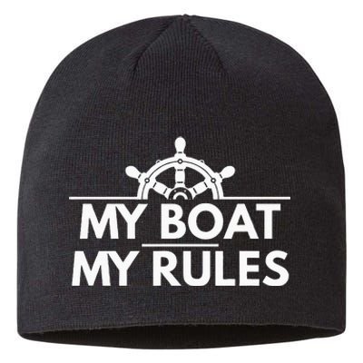 My Boat My Rules Funny Captain Gift Sustainable Beanie