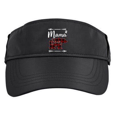 Mama Bear MotherS Day Mom Buffalo Plaid Gift Adult Drive Performance Visor