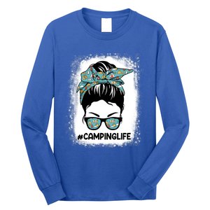 Messy Bun Mom Camping Life Great Gift Camping Life Mom Great Gift Mother Gift Long Sleeve Shirt