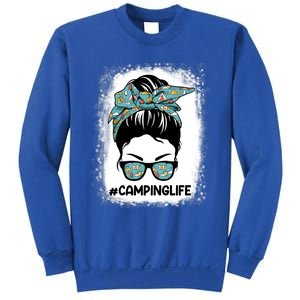 Messy Bun Mom Camping Life Great Gift Camping Life Mom Great Gift Mother Gift Sweatshirt