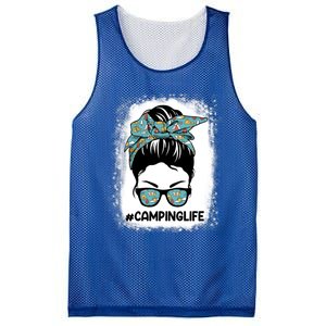 Messy Bun Mom Camping Life Great Gift Camping Life Mom Great Gift Mother Gift Mesh Reversible Basketball Jersey Tank