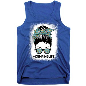 Messy Bun Mom Camping Life Great Gift Camping Life Mom Great Gift Mother Gift Tank Top