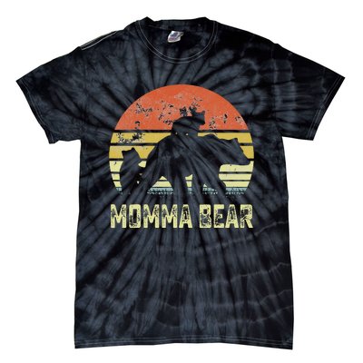 Momma Bear Matching Family Cub 2 Mother's Day Tie-Dye T-Shirt