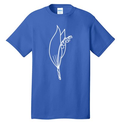 May Birth Month Flower Lily Of The Valley Minimalist Gift Tall T-Shirt