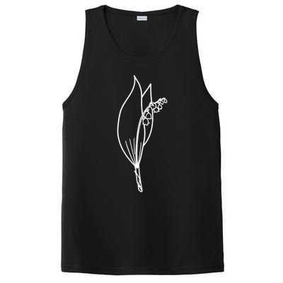 May Birth Month Flower Lily Of The Valley Minimalist Gift PosiCharge Competitor Tank