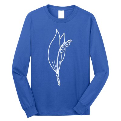 May Birth Month Flower Lily Of The Valley Minimalist Gift Long Sleeve Shirt