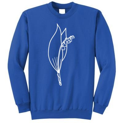 May Birth Month Flower Lily Of The Valley Minimalist Gift Sweatshirt