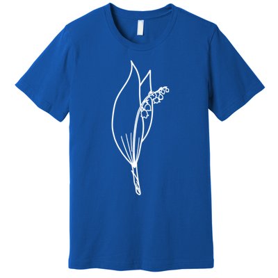 May Birth Month Flower Lily Of The Valley Minimalist Gift Premium T-Shirt