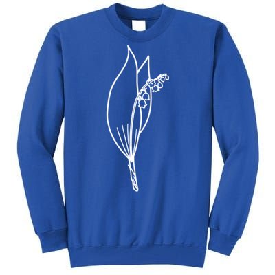 May Birth Month Flower Lily Of The Valley Minimalist Gift Tall Sweatshirt