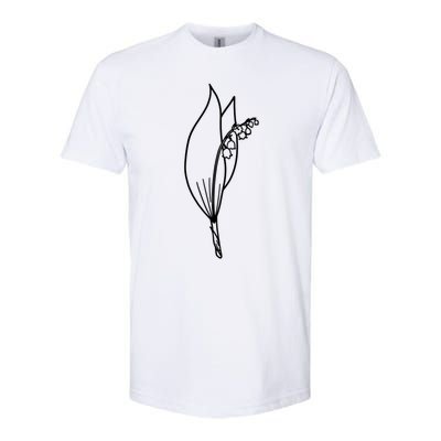 May Birth Month Flower Lily Of The Valley Minimalist Gift Softstyle CVC T-Shirt