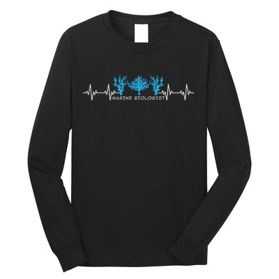 Marine Biologist Marine Biology Heartbeat Long Sleeve Shirt