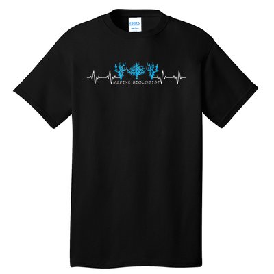 Marine Biologist Marine Biology Heartbeat Tall T-Shirt