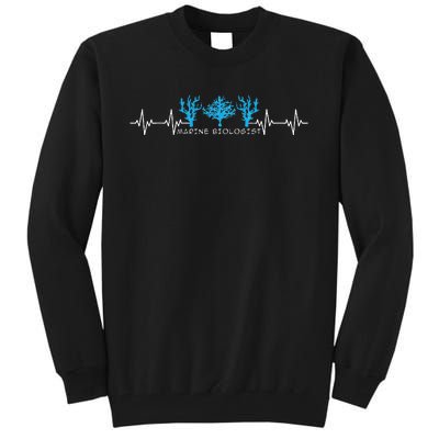 Marine Biologist Marine Biology Heartbeat Tall Sweatshirt