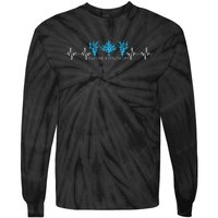 Marine Biologist Marine Biology Heartbeat Tie-Dye Long Sleeve Shirt