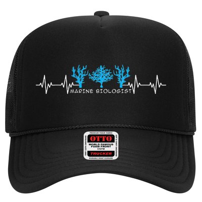 Marine Biologist Marine Biology Heartbeat Trucker Hat