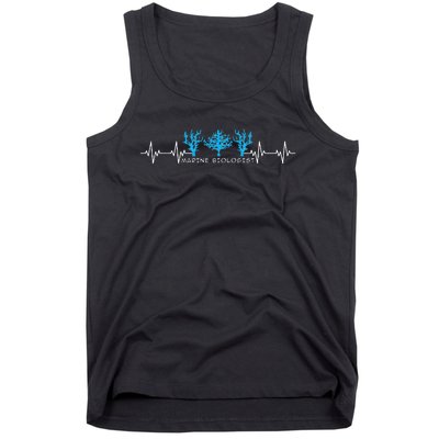 Marine Biologist Marine Biology Heartbeat Tank Top