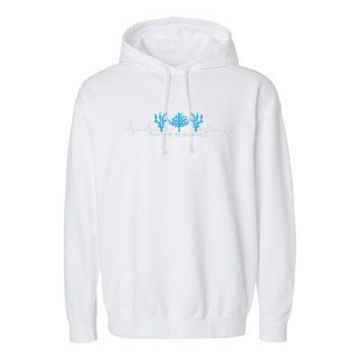 Marine Biologist Marine Biology Heartbeat Garment-Dyed Fleece Hoodie