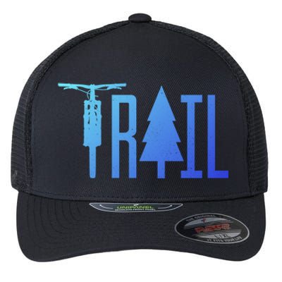 Mountain Bike Mtb Downhill Biking Cycling Biker Gift Cool Gift Flexfit Unipanel Trucker Cap